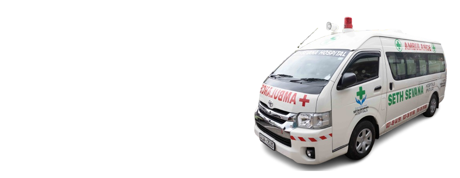 Seth Sevana Ambulance with lights flashing