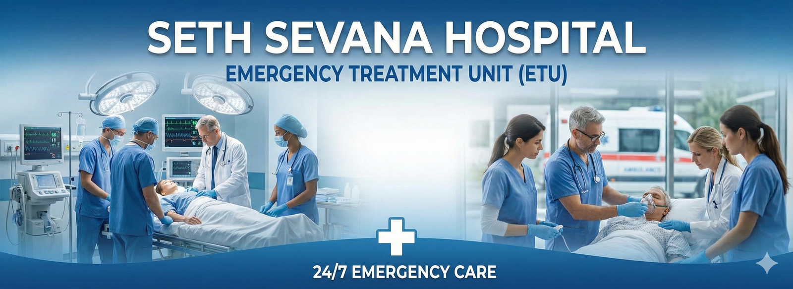 A professional view of the hospital emergency unit