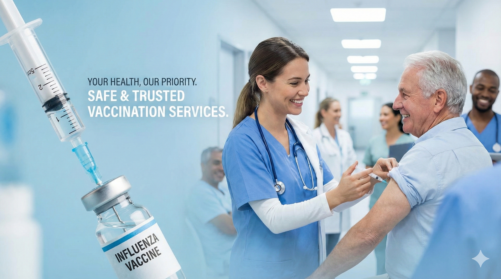 Nurse checking vaccine temperature